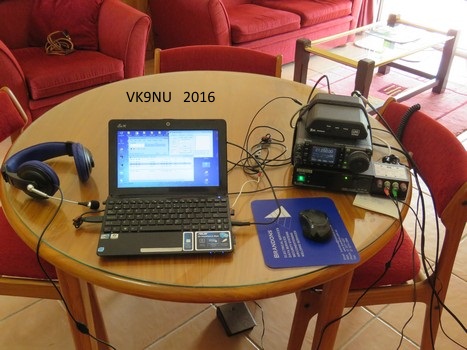 VK9NU station setup, Norfolk Island